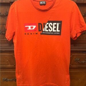 Diesel Men's Vibrant Orange Short Sleeve Tee